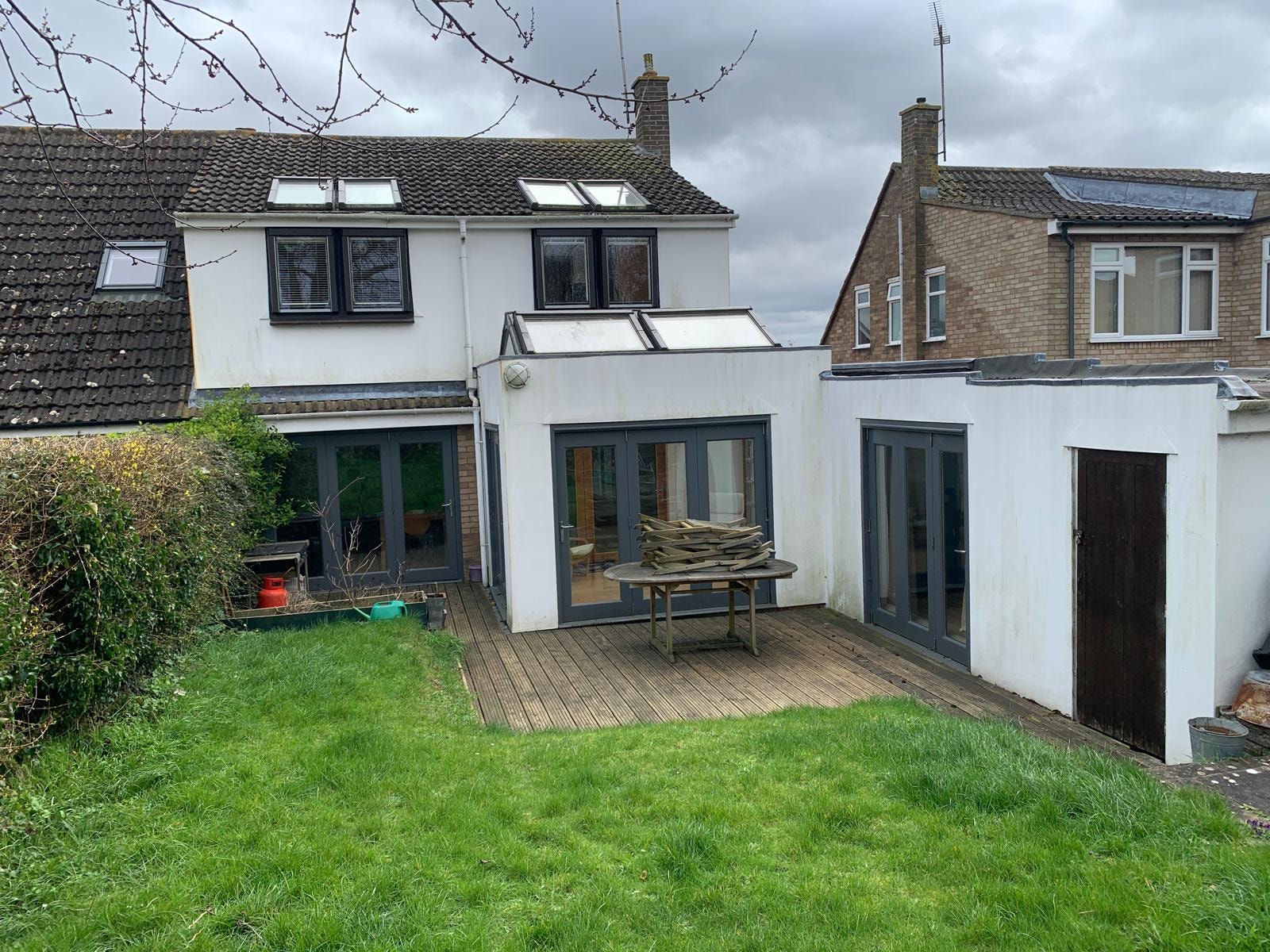 Rear of the property before the double storey side extension by DNR Build