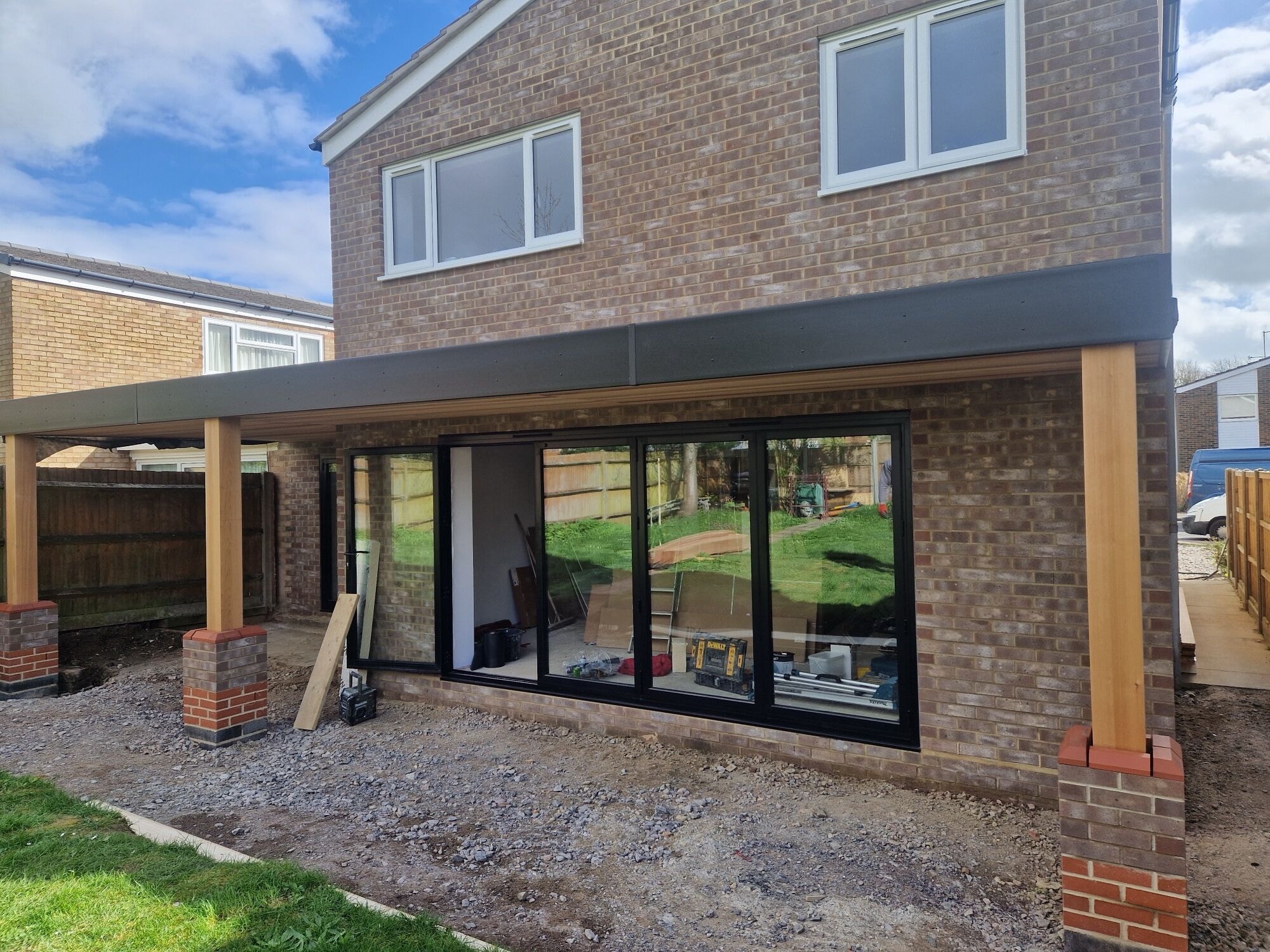 The finished double storey extension and exterior at the Stevenage home by DNR Build (7 of 22)