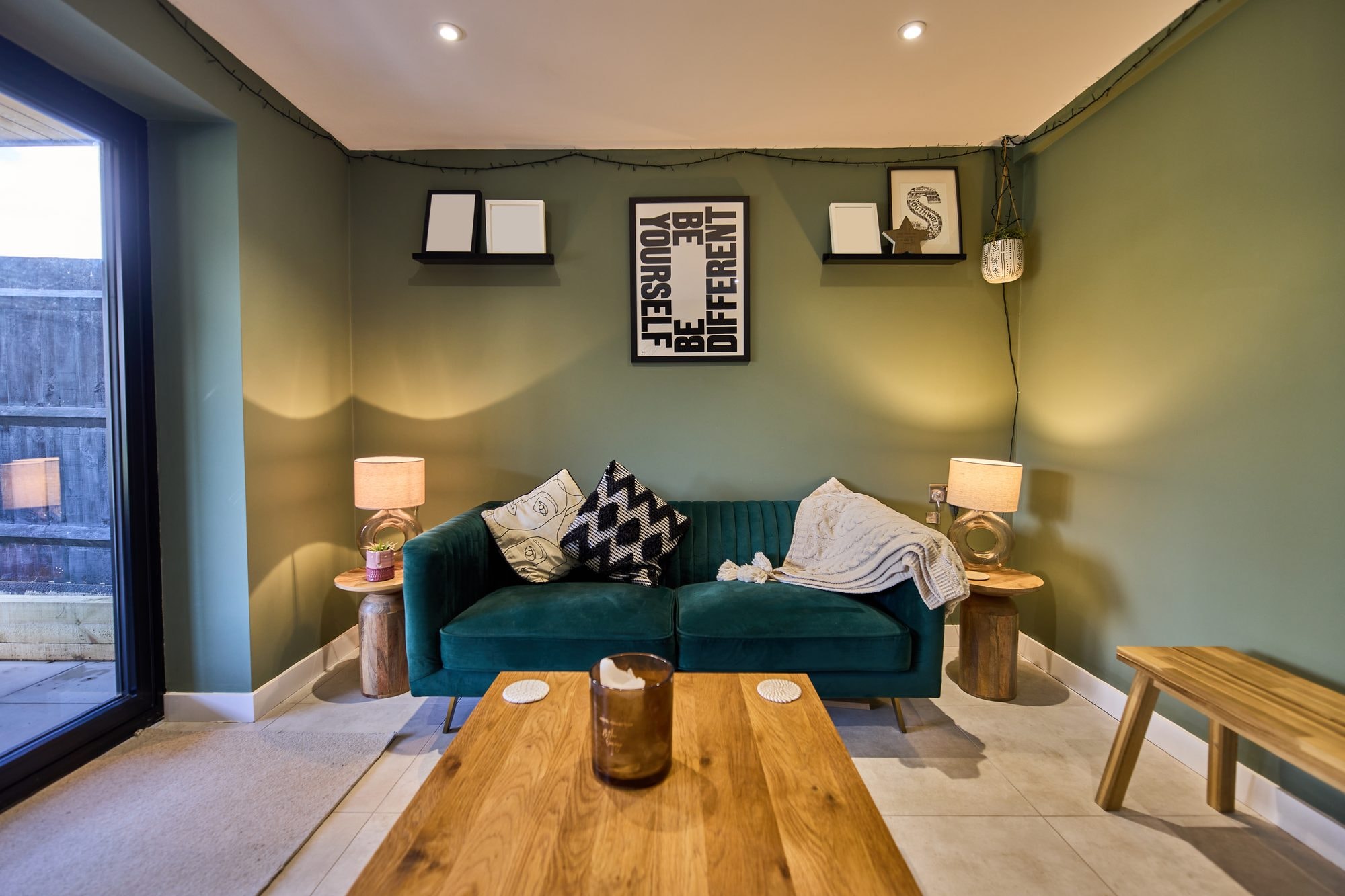 The finished snug, living room and bright hallway with a new rooflight at the Stevenage home by DNR Build (2 of 8)