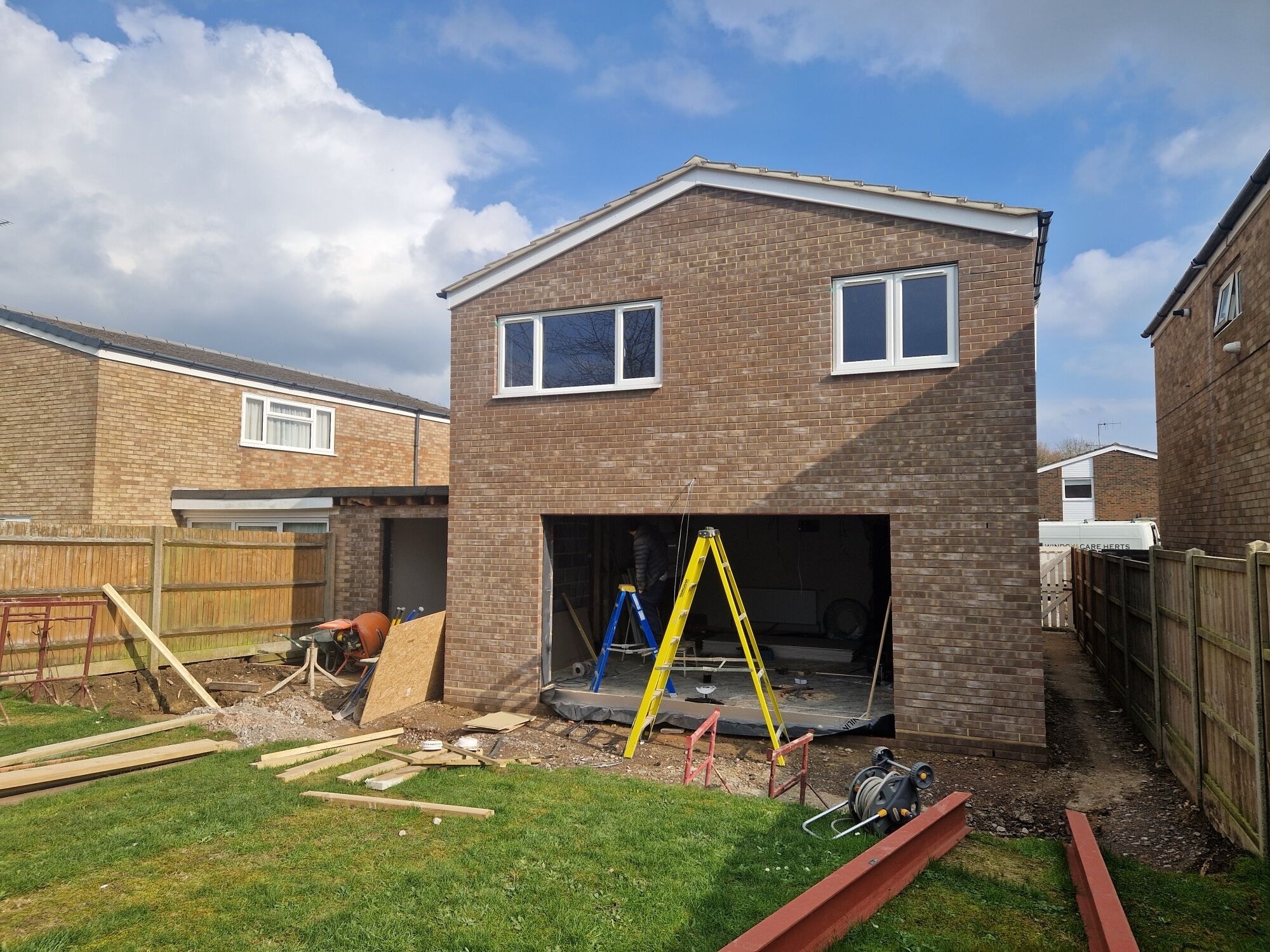 The original rear and exterior of the Stevenage home before the double storey extension by DNR Build (8 of 10)