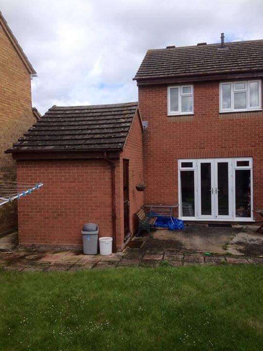 The original rear of the home with French doors and an old single storey outrigger before the extension by DNR Build